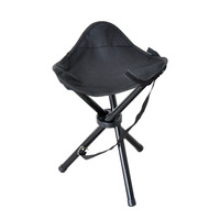 Tabouret de camping triangulaire à 3 pieds, léger, pour l'extérieur, siège de pêche trépied, pieds antidérapants, pliable, petit tabouret