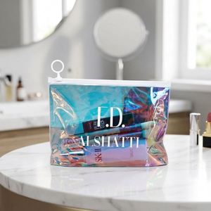 Waterproof Recyclable PVC Stand up Pouches with Silk Screen Printing for Jewelry Makeup & Small Items-Custom Reusable Packaging - Product Image 2