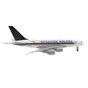 Kim loại máy bay Máy bay mô hình 20cm 1:400 Singapore hãng hàng không A380 vật liệu hợp kim kim loại hàng không mô phỏng đồ chơi cậu bé Quà Tặng