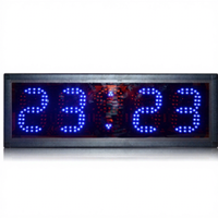 Écran numérique de l'heure et de la température à LED d'intérieur Panneau d'affichage d'horloge PCB Bleu Écran d'horloge murale de 4.0 pouces