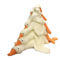 Peluche tendance en forme de grande oie blanche, super douce en coton et tissu, jouet, poupée, oreiller, porte-clés mignon pour filles, personnalisation ODM