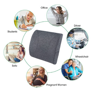 Oreiller de soutien lombaire chauffant coussin de soutien du dos en mousse à mémoire de forme électrique chaude pour le soulagement de la douleur au bas du dos de la voiture - Product Image 2