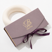 Boîte à cartes d'invitation personnalisée en gros Lbarley, boîte cadeau de luxe en papier rigide pour mariage avec ruban et logo
