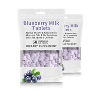 Tablet Susu Blueberry OEM/ODM Berkualitas Tinggi, Suplemen Sehat, Tablet Kunyah, Tablet Susu Blueberry