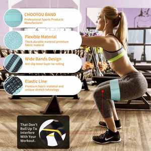 Ensemble de bandes de résistance en tissu nude avec logo personnalisé d'usine, bandes d'entraînement épaisses, bandes de fitness pour les exercices, bandes pour les hanches et les fessiers - Product Image 6