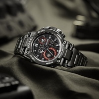 Montre SMAEL New Sport résistante à l'eau 5BAR 8095 avec chronomètre et alarme, bracelet en acier inoxydable, boîtier en alliage pour hommes, vente en gros