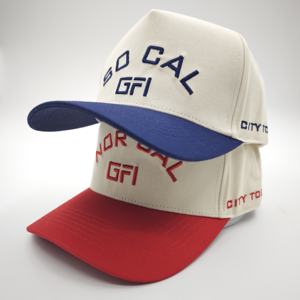 Gorra de Béisbol Deportiva Estructurada de Cinco Paneles, Unisex, Personalizada, de Alta Calidad, en Algodón Oxford Dobby, con Cierre a Presión, Dos Tonos y Diseño de Puntos - Product Image 1