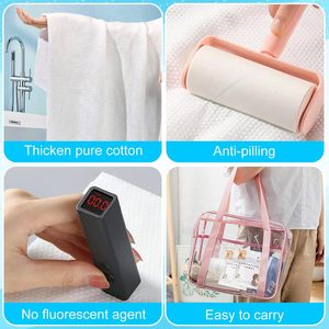 Serviette de bain en coton compressé portable débarbouillette et gant de toilette Absorption rapide des comprimés de serviette de plage jetables - Product Image 5