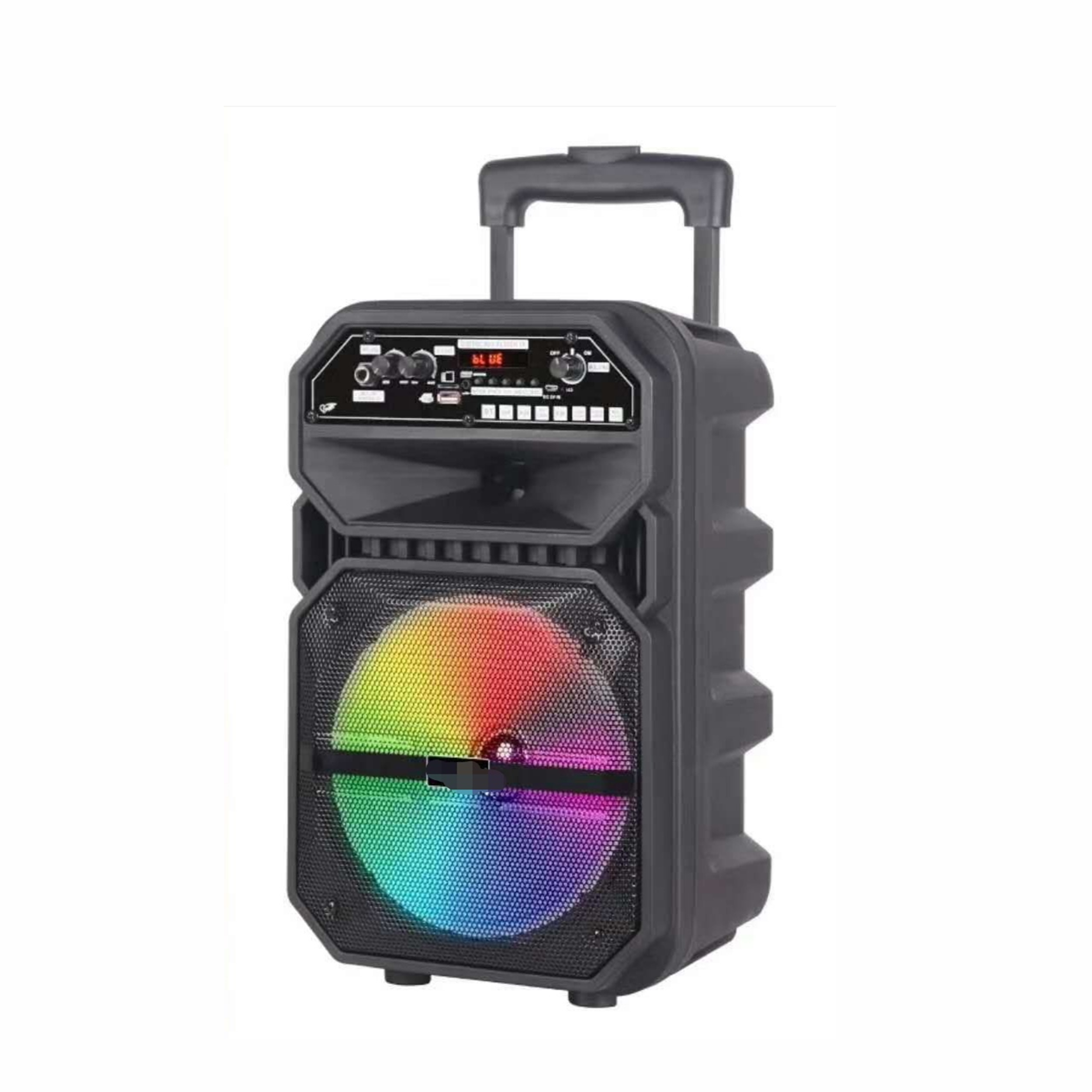 15 дюймов RGB караоке динамик Портативный диктор вагонетки
