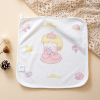 Bavoirs pour bébés et enfants en polaire corail à imprimé dessin animé, blancs, en gros, serviettes essuie-mains jacquard, serviettes personnalisées avec logo, chiffons de nettoyage pour enfants