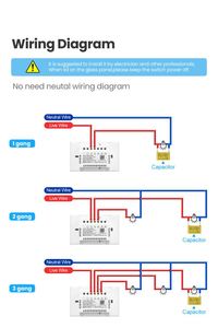 Tuya Đèn Cảm Ứng Wifi Gắn Tường Nhà Thông Minh Không Dây Wifi Công Tắc Tiêu Chuẩn Mỹ 1/2/3Gang - Product Image 4
