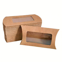 Scatole Regalo Natalizie in Carta Kraft Bianche, Marroni e Nere con Finestra, Piccole Buste per Caramelle e Candele