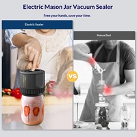 Meilleure vente transfrontalière : Scelleuse de bocaux Mason entièrement automatique, mini machine domestique de mise en conserve alimentaire avec pompe à vide à batterie intégrée