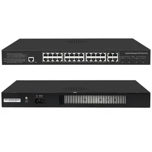 Switch gestito L2 24 porte poe 1000mbps con 4 porte SFP supporta IEEE802.3 af/at