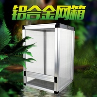 Cage pour reptiles UE personnalisée et durable, terrarium pour serpent et caméléon en alliage d'aluminium avec lampe UVB, boîte détachable pour reptiles vivants