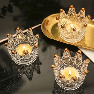 Décoration d'intérieur, élégant porte-bougie en forme de diamant, verre soufflé à la main, couleur personnalisée, porte-bougie moderne - Product Image 2