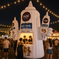 Kiosque publicitaire gonflable personnalisé, stand promotionnel portable, maison d'événement promotionnelle, tissu Oxford durable, stand d'exposition extérieur