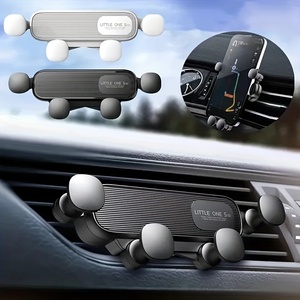 Soporte de teléfono universal con logotipo personalizado, soporte de clip de ventilación de aire, detección de gravedad, soporte de teléfono de coche anticaída de alto grado - Product Image 1