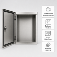 Boîtier de distribution électrique en acier inoxydable 304 IP66, armoire étanche 600x800x400mm, résistant à la corrosion, personnalisable OEM
