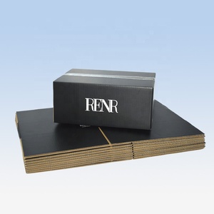 Tùy chỉnh mạnh mẽ sóng bán buôn thùng carton tên thương hiệu tráng các tông gửi thư vận chuyển đen hộp bưu phẩm với biểu tượng tùy chỉnh - Product Image 6