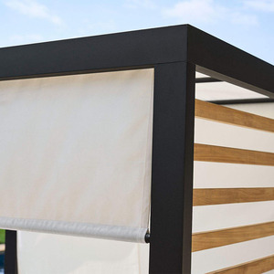 The Most Popular Customized Patio Furniture Double Sun Lounger Garden Sets <strong>Daybed</strong> <strong>with</strong> Teak Wood Finish Sun Lounge <strong>Canopy</strong> Bed - Product Image 5