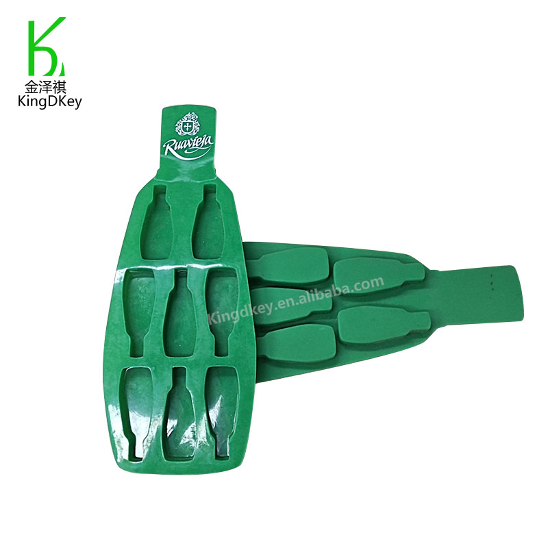 Безопасные для еды лотки для кубиков льда в форме бутылки вина Забавный силиконовый лоток для кубиков льда для изготовления кубиков льда в форме бутылки вина легко отсоединяемая форма f