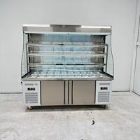 Réfrigérateur commercial à vitrine ouverte pour restaurant, à température unique, pour la conservation de Malatang et de plats chauds