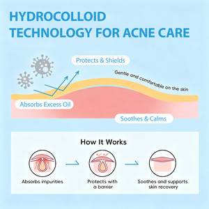 Cerotti Idrocolloidali per Acne, Patch per Brufoli a Forma di Stella, Copri-Imperfezioni Colorati con Acido Salicilico e Tea Tree, Rivitalizzante Cutaneo per Tutti - Product Image 3