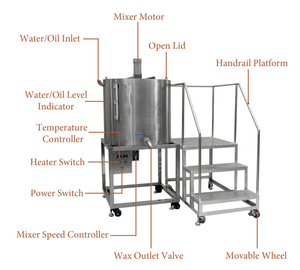 Commercial Wax Melter Filling Machine With Dispenser Pump Large Capacity Fast Melting Tank for <strong>Candle</strong> Factory Production - Product Image 2