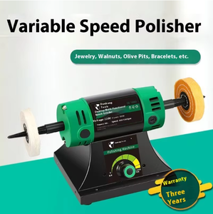 धातु क्रिस्टल के लिए कपड़े पहिया के साथ छोटे गहने पॉलिश और सफाई मशीन डेस्कटॉप इलेक्ट्रिक पॉलिशर - Product Image 2