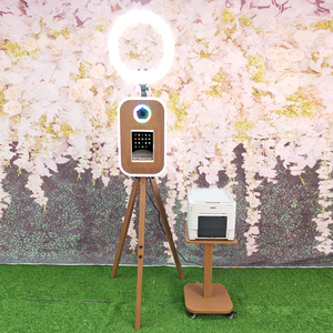 Trépied professionnel rétro pour photographie, support selfie en bois grainé pour iPad, DSLR, cabine photo - Product Image 3
