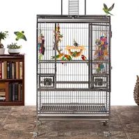 Hamac pour oiseaux amovible et lavable, nid suspendu double couche, lit balançoire, abri d'hiver, maisonnette jouet pour perruche