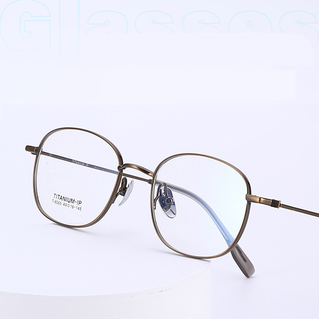 Popular Design Manufacturer Directly Sells Classic Lightweight Durable Pure Titanium Full-Rim Eyeglass Frames for Both Men Women