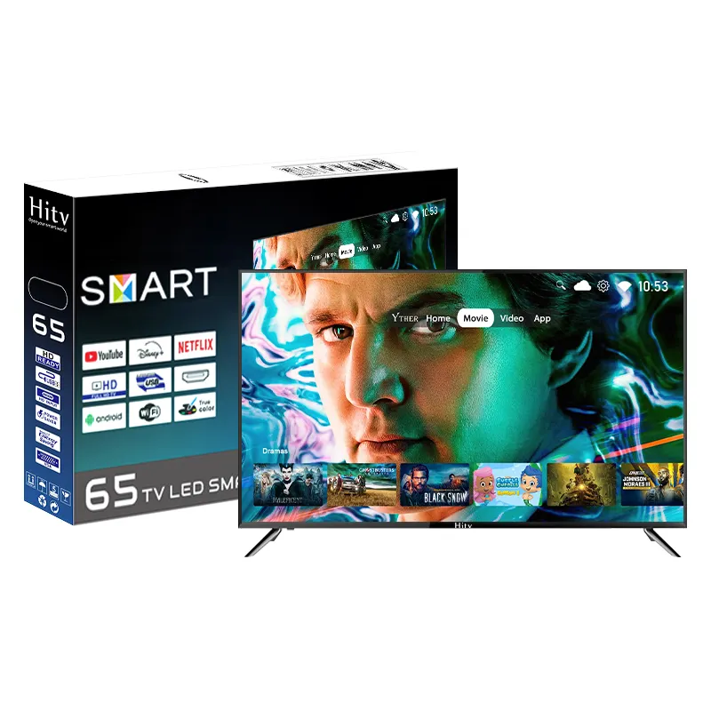 Телевизор на заказ 65 дюймов 4k Smart Tv Ультра HD плоский экран светодиодный телевизор 75 дюймов Tvs