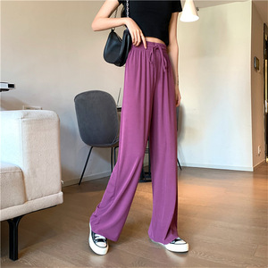 Pantalones casuales de primavera y otoño para mujer, estilo moderno, novedad, versátiles, con caída, rectos, holgados, de pierna ancha, largos. - Product Image 4