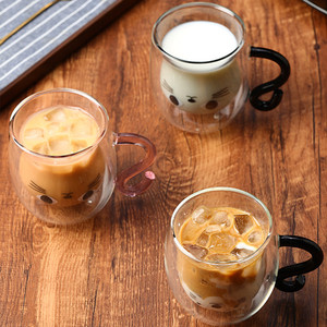 Acessórios para Bebidas em Casa e Bar, Caneca de Café de Vidro Borossilicato de Parede Dupla, Feita à Mão, Livre de BPA, com Alça em Forma de Cauda de Animal - Product Image 6