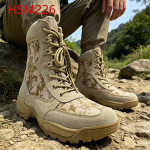Botas Tácticas Negras Populares en el Mercado de <span class=keywords><strong>Maldivas</strong></span>, Marca ZYF, con Cremallera Lateral, Suela de Soporte Elástico para Exploración Forestal, Modelo HSM071 - Product Image 6
