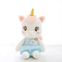 Adorable petite ballerine licorne peluche poupée en peluche avec remplissage en coton PP emballé dans un sac OPP