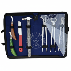 Kit Profesional para el Cuidado de Cascos de Caballos, Herramientas de Herrador, Cortaúñas, Extractor de Clavos, Cuchillo D-Blade, Martillo para Cascos, Cuchillo para Dedos, Kit Veterinario - Product Image 1