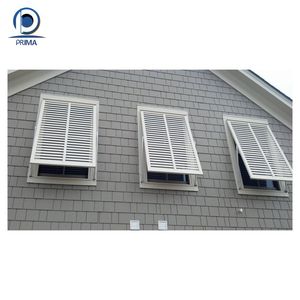 Prima moderne en aluminium persienne fenêtre <span class=keywords><strong>lames</strong></span> réglables Double déviation salle de bain évent rouleau aveugle obturateur auvent persiennes ouvertes - Product Image 1