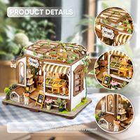 Kit artisanal OEM en bois pour animalerie, maison miniature DIY, métal, plastique, papier, lumière LED, puzzles 3D en bois pour les 14 ans et plus