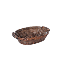 Antique Style Rustique Saule Osier Bois Cadeau Panier De Rangement Panier Présentoir En Gros Forme De Cercle