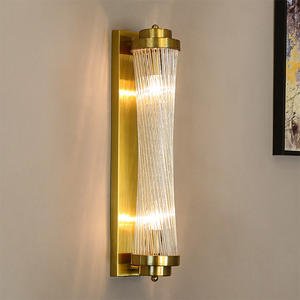 Hot Sale Art Deco Wall Sconces Crystal <b>Pillars</b> Rotated Slim Waist Indoor Decorative Gold Wall <b>Lights</b> - Product Image 2