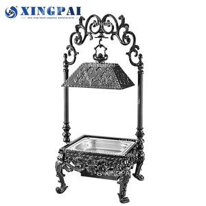 Xingpai chuyên nghiệp rèn màu đen thự<span class=keywords><strong>c</strong></span> phẩm ấm hơn lớn 6L 9L tự chọn phụ<span class=keywords><strong>c</strong></span> vụ chafing món ăn tự chọn thiết lập với điện tấm - Product Image 3
