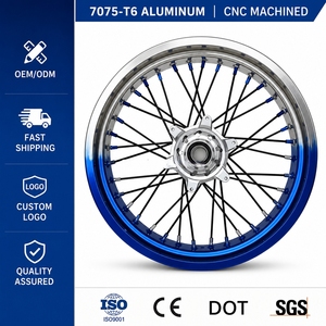 Juego de Ruedas Supermoto de 17 Pulgadas, Llantas Bicolor, Bujes Azules, Aleación de Aluminio, para Motocicletas YZ YZF YZX <span class=keywords><strong>125</strong></span> 250 450 2003-2024 - Product Image 2