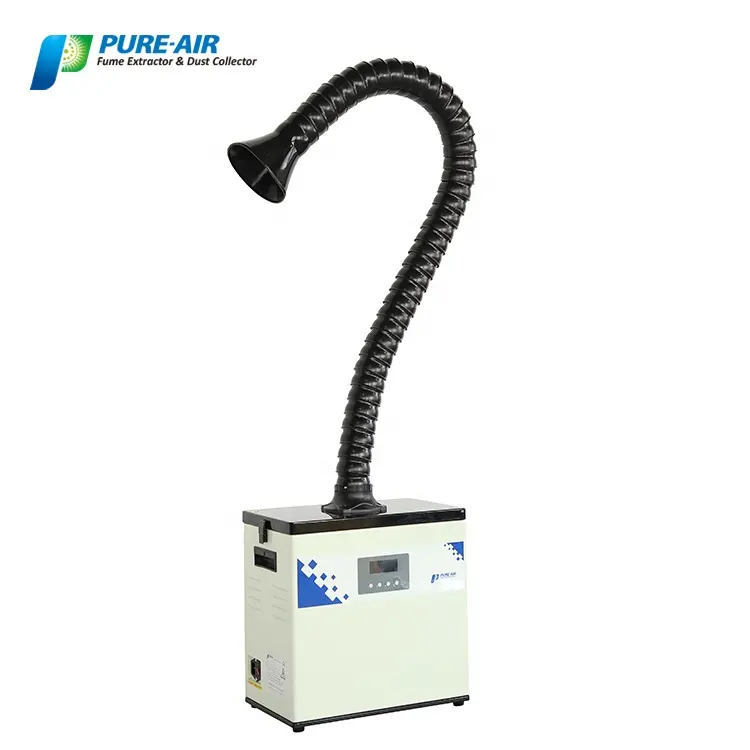 Puro aire-aire de la máquina de marcado láser Industrial colector de polvo de la máquina de humo, con tubo de filtro y 200W Extractor de humos de Motor