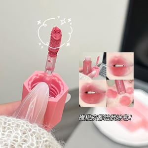 ลิปสติกเนื้อแมทสำหรับริมฝีปากที่เคลือบด้วยกำมะหยี่สีชมพูนู้ดเนื้อเรียบเนียนไม่เหนียวเหนอะหนะทำให้ริมฝีปากดูสว่างขึ้น - Product Image 5