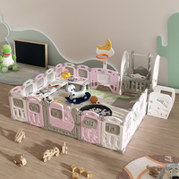 Parque de juegos para niños pequeños, valla de juegos para niños, corral de juegos multifunción expandible de 16+2 paneles, parque de juegos para bebés, fábrica de parques de juegos