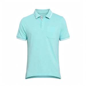 OEM Men's Short Sleeve Polo <b>Shirt</b> Solid Color Casual Wear With <b>Pocket</b> And Contrast Trim Custom Polo <b>Shirts</b> From Bangladesh - Product Image 1