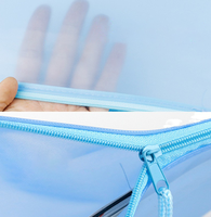 Bolsa de Archivo de PVC Impermeable Esmerilada al por Mayor, 30 Piezas, Bolsa de Malla con Cierre, Carpeta Transparente de Plástico para Documentos, Bolsa de Archivo con Cierre de Malla